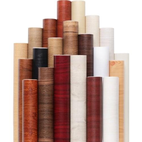 Wallpaper self-adhesive imitation wood wallpaper width 1.22 meters long 50 meters large volume bedroom wardrobe door