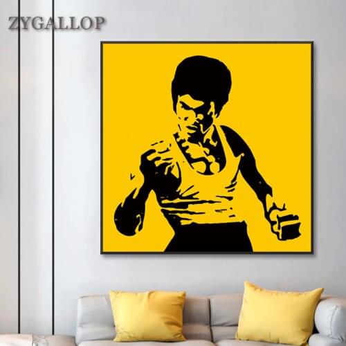 Bruce Lee Posters and Prints Movie Star Wall Art Canvas Paintings Abstract Portrait Wall Picture for Bedroom Decor Wall Painting