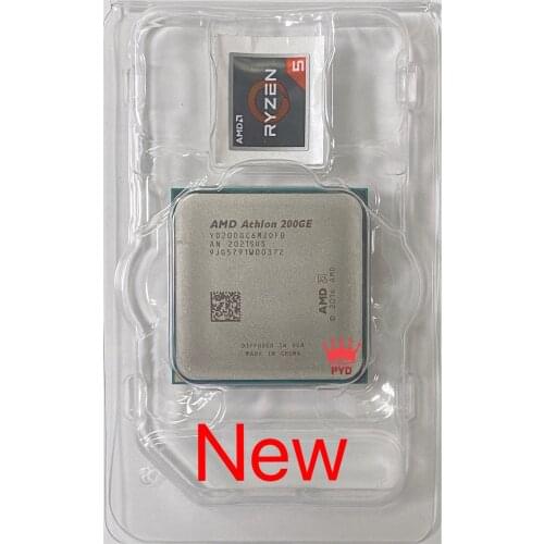 AMD Athlon 200GE X2 200GE 3.2 GHz Dual-Core Quad-Thread CPU Processor YD200GC6M2OFB / YD20GGC6M2OFB Socket AM4 new but no fan