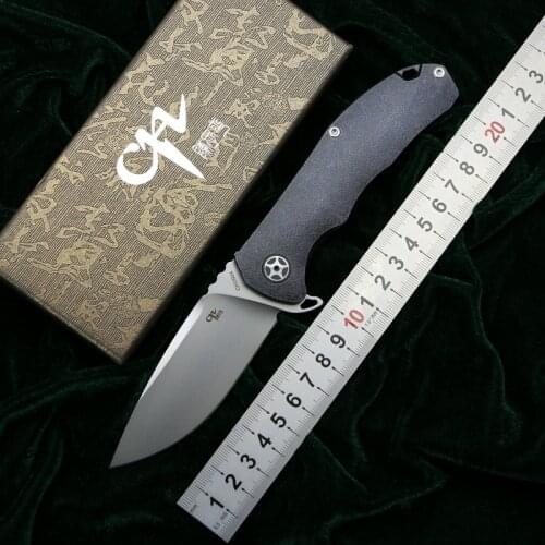 CH3504 Flipper folding knife S35VN Blade Titanium handle outdoor camping hunting survival pocket fruit kitchen knives EDC tools