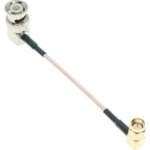SMA Right-Angle Male to BNC Right-Angle Male RG316 Coax Jumper Pigtail FPV Cable