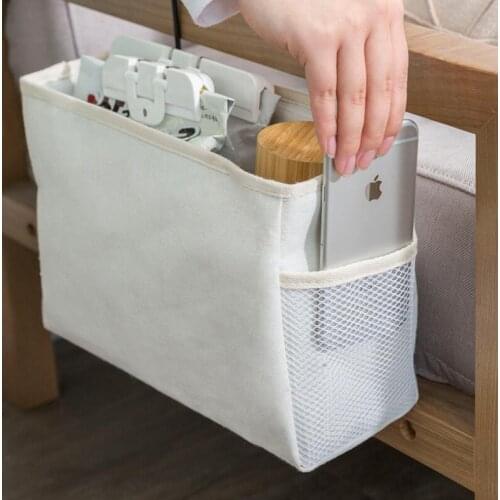 Students Bedside Storage Dorm Room Phone Book Magazine Storage Bag Holder With Hook Bed Pocket Hanging Storage Bag Organizer