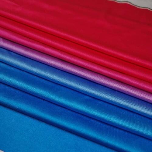 Ombre Lycra 4 Way Stretchy Gradient Colorful Dancing Dress Cosplay Fabric Dropping Glossy Latin DIY Sewing Fabric