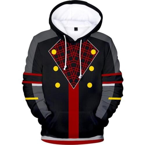 Anime Kingdom Hearts Cosplay Sora Riku Costume Ventus 3D Printed Cosplay Thin Hoodie Sports pullover Coat