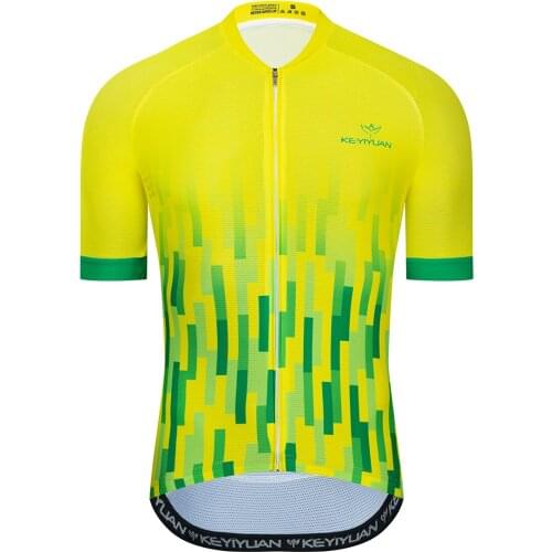 KEYIYUAN Funny Cycling Jersey Men Bike Mountain Road Cycle Shirt Bicycle Short Sleeve Top Camisa MTB Traje Ciclismo Hombre