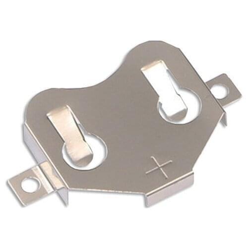 100pcs/lot SMT SMD Alternative BK-887 3V Button Cell Stamping CR2450 Battery Holder, CR2450 Battery Retainer