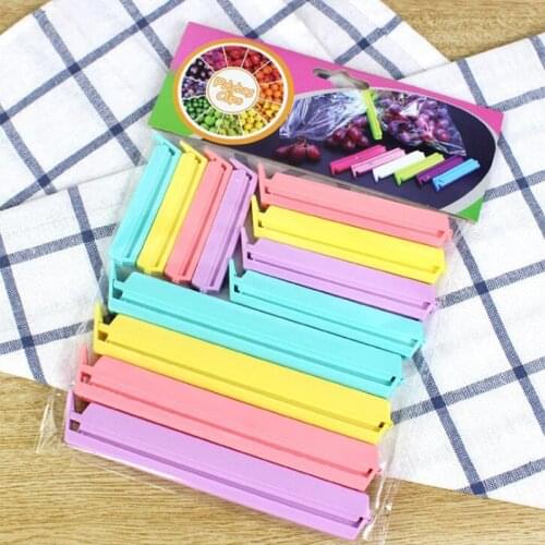 12Pc/Lot 3 Sizes Portable New Kitchen Storage Food Snack Seal Sealing Bag Clips Sealer Clamp Plastic Tool Kitchen Accessories