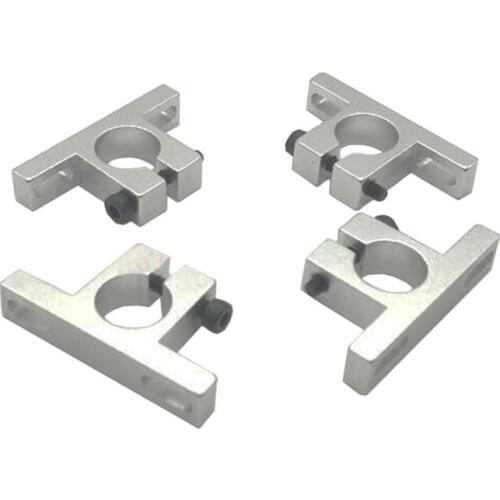 4pcs Aluminum Alloy T-Shaped Pipe Clamp 12mm/14mm Carbon Tube Clip Holder Motor Mount Fixed Base for RC Drone Quadcopter Parts