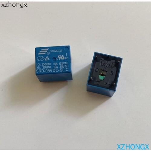 5Pcs Relays SRD-5VDC-SL-C SRD-12VDC-SL-C SRD-24VDC-SL-C 12V 24V 10A 250VAC 5PIN
