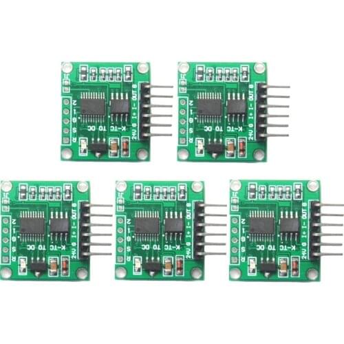 5pcs Thermocouple to Voltage K Type to 0-5V0-10V Linear Conversion Transmitter Module