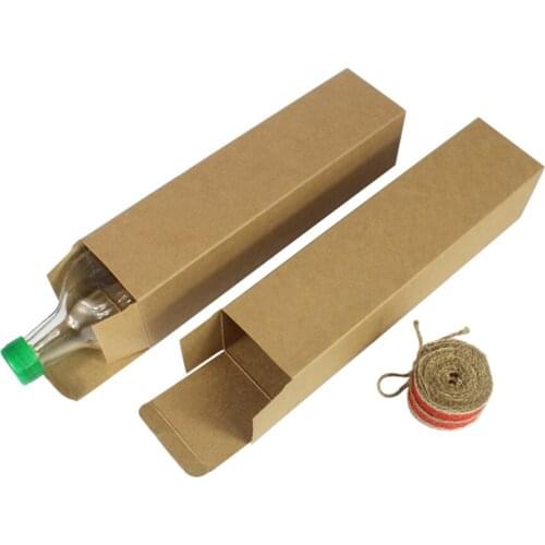 7*7*28cm Custom Kraft paper box/Rectangular box/Olive oil/wine/Beer/Potion/Essential oil/bottle box Packaging boxes 200pcs/lot