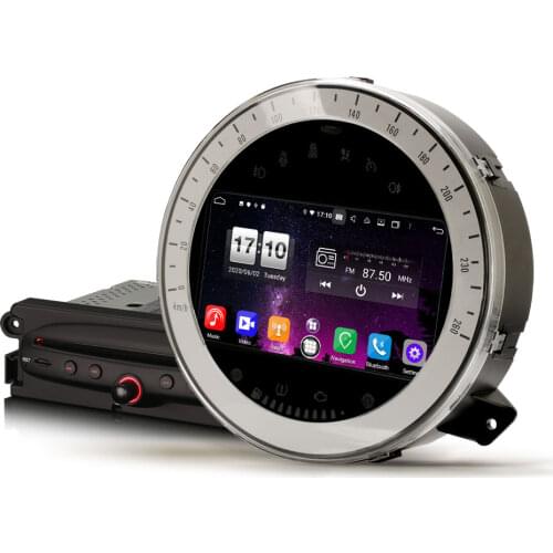 7" Android 10.0 OS Car DVD Multimedia Navigation GPS Radio System for BMW Mini Cooper 2006-2013 with 2 UI Styles Unique Design