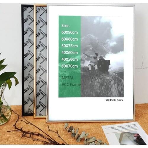 Aluminum Metal Picture Frame For Wall DIY Photo Frame Photos 40X50 40X60 50X75 60X80cm With Plexiglass Wall Art Poster Frame