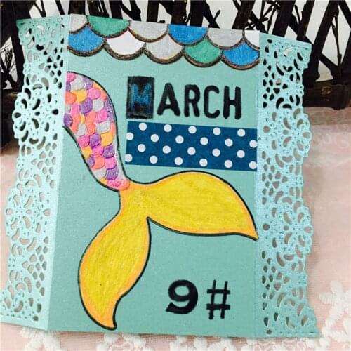 Mermaid Cover Metal Cutting Dies scrapbooking Stencils for Craft Paper DIY cravat envelope Scrapbook new dies Cut Template