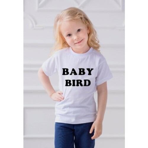 Baby Bird Print Kids tshirt Boy Girl shirt Children Toddler Clothes Funny Street Top Tees CZ-133