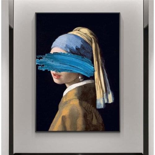 The Girl With A Pearl Earring Canvas Paintings Reproductions Famous Artwork By Jon Pop Art Prints Wall Pictures For Home Decor