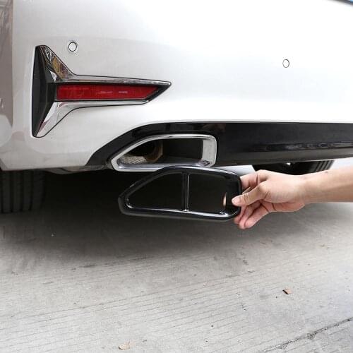 For BMW 3 Series G20 G28 325 2019 2020 Year Deepen Stainless Steel Bright black Car Tail Exhaust Pipe Cover Trim Accessories
