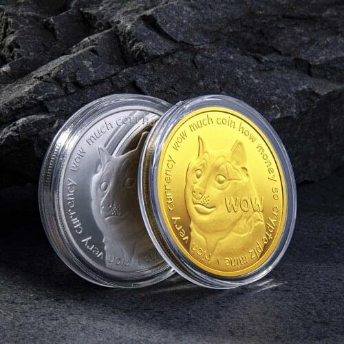 Dogecoin Crypto Coin Collectible Commemorative Non-currency Coins