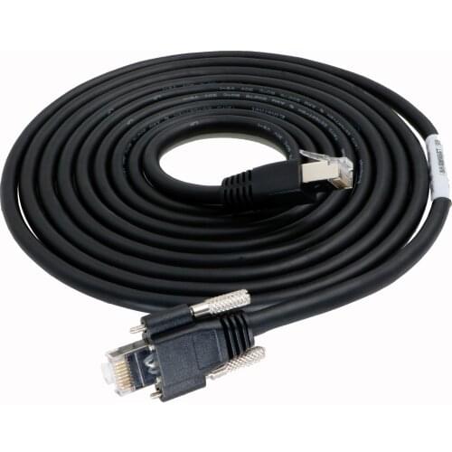 Alvins Cables GigE Cat6 S STP Screw Lock Horizontal RJ45 DrC Cable for Basler Cameras 3M