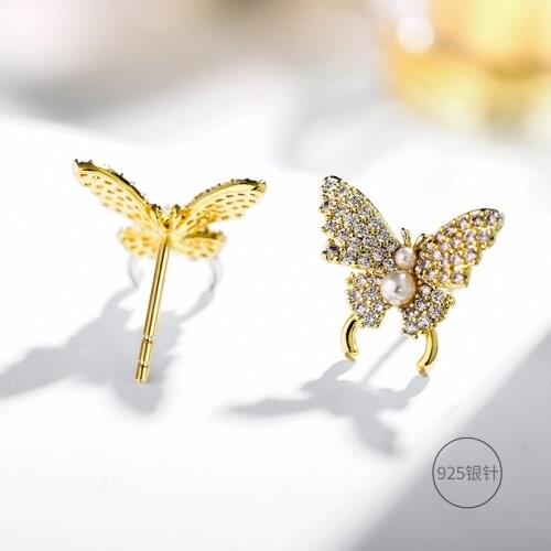 Fashion Cute Elegant Butterfly Trend Sexy Earrings Japan And South Korea New Simple Party Dating Sweet Ear Jewelry Female