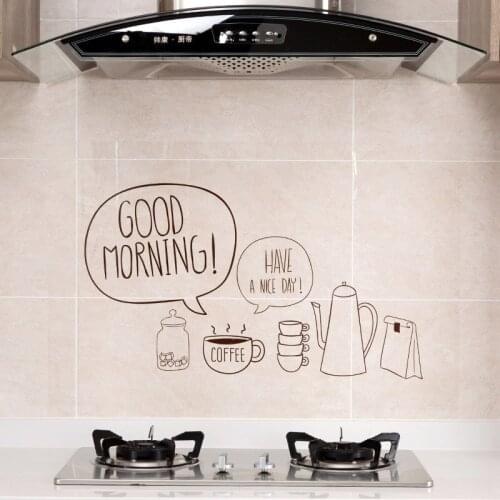 Cartoon Anti-pollution Kitchen Oil PET Wall Stickers Stove Decor Mural Transparent Self-adhesive C66