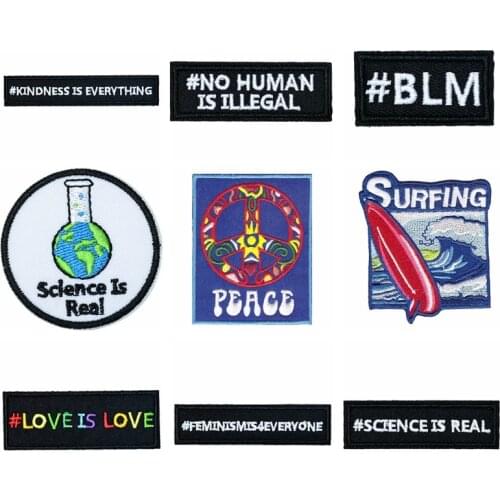 Letter Patch Iron On Patches On Clothes Embroidered Patches For Clothing Badge Embroidery Patch Stickers Stripe Applique Decor