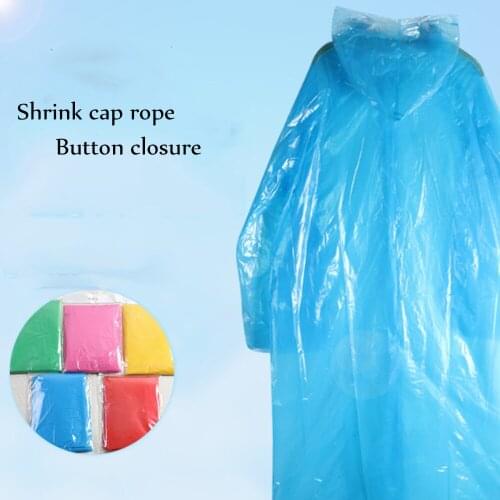 5pcs/Lot Disposable Raincoat Adult Emergency Waterproof Hood Poncho Travel Camping Must Rain Coat Clear Rainwear Suit