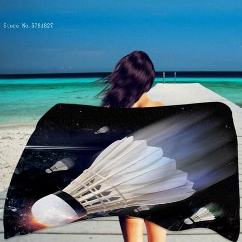 Badminton Beach Towel Shuttlecock Beach Towel Funny Sports Shower Towel For Kids Adults Home Textile Dry Towel Beach Towel