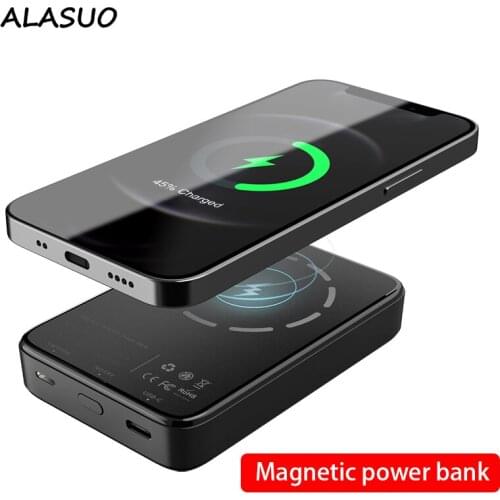5000mAh portable magnetic powerbank wireless charger for iPhone 12 pro max 12 mini 11mini magnetic magsafe wireless charger
