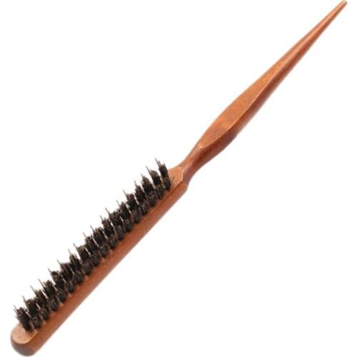 Professional Salon Teasing Back Hair Brushes Wood Slim Line Comb Hairbrush Extension Hairdressing Styling Tools DIY Kit
