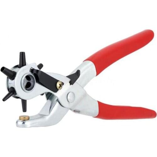 Leather Belt Hole Punch Plier Eyelet Puncher Revolve Sewing Machine Bag Setter Tool Watchband Strap Household Leathercraft