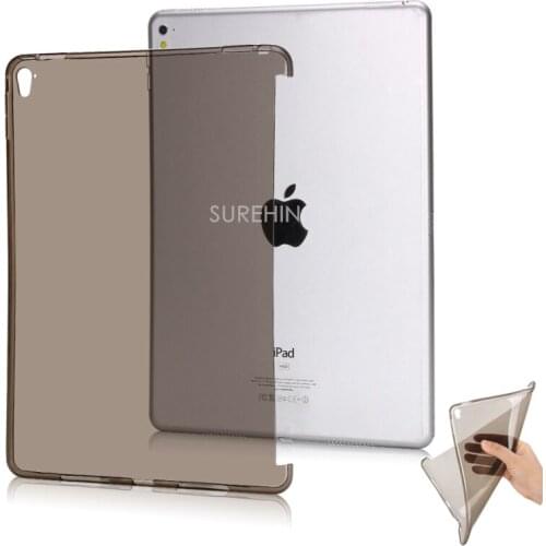 Clear flexible silicone case for apple ipad air 1 smart cover partner transparent soft tpu bottom back case
