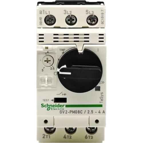 Motor breaker GV2-PM08C 2.5-4.0A GV2PM08C Knob control | 2.5-4a | 1.5kw | 690VAC