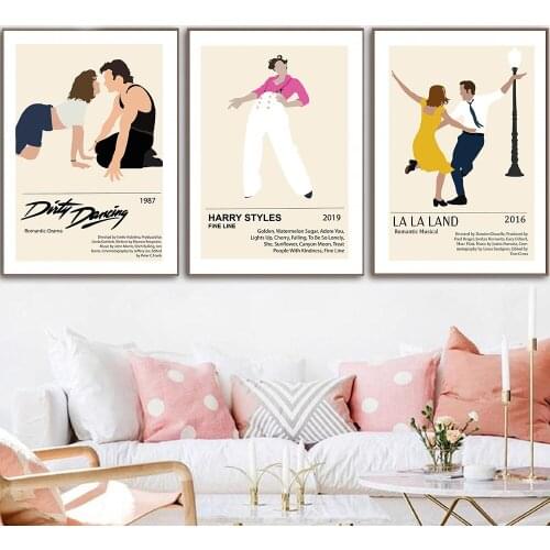 Retro Poster Canvas Prints Dirty Dancing Movie Painting Vintage Pulp Fiction Film Picture Boyfriend Christmas Gift Home Decor