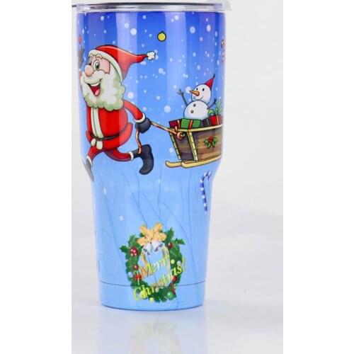 Christmas Mugs 30 oz Cup Flask Stainless Steel Jug For Hot Cold Water Coffee Tea Swig Wine Beer Glass Adults coffee mug with lid