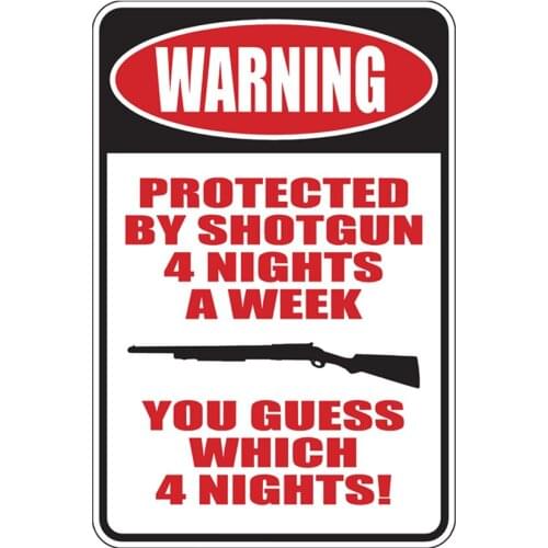 RuleMylife WARNING protected by shotgun 4 nights a week you guess which 4 nights car stickers decal anime cute car accessories decoration pegatinas para coche