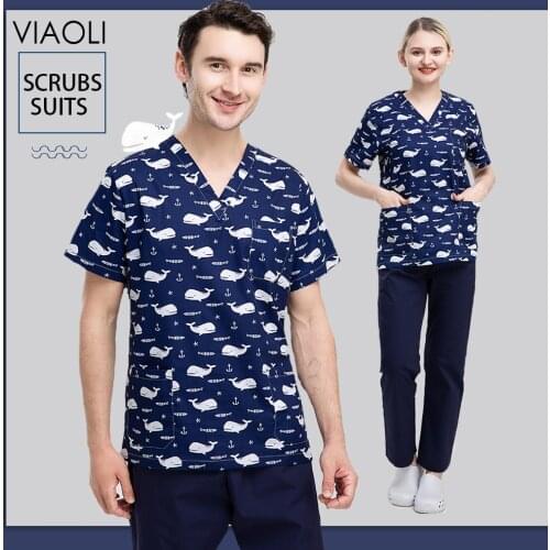 Dentistry Doctor Overalls Lab Coat Spa Uniform Surgical Uniform New Pharmacy Pet Hospital Nurse Uniform Scrubs Tops Accessories