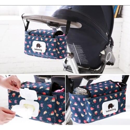 Baby Stroller Organizer Bag Mummy Diaper Bag Hook Baby Carriage Waterproof Large Capacity Stroller Accessories Travel Nappy