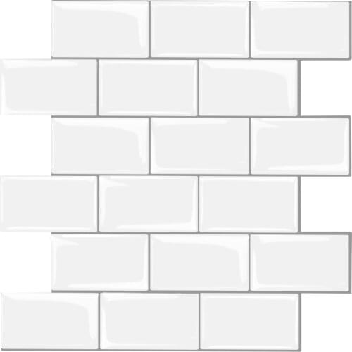 EasyTiles 2.5mm Thickness Peel And Stick Waterproof Wall Tile, Bathroom Waterproof Baffle, Study Decoration Wall Stickers