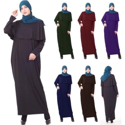 Dubai Womens Cape Long Dress Abaya Fashion Muslim Loose Plus Size Robe Arab Wrap Dress Turkey Party Evening Dresses Ramadan