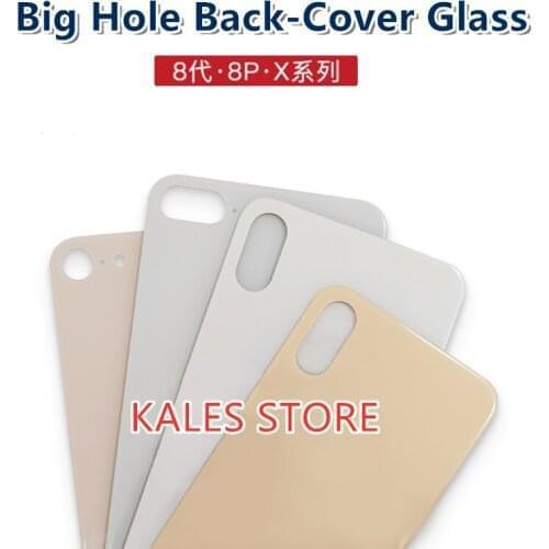 1PCS 100% New original High Quality Big Hole Red Back Glass Battery Cover Rear Door Housing For iPhon 8 parts Replacement