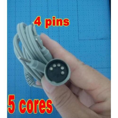 5pcs Electrode Lead Wires D5P Plug 4 Pin Connection Cables for Digital Massage TENS EMS machine