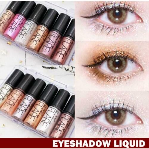 6pcs/Set Shiny Eye Liners 12 Colors Long Lasting Waterproof Glitter Eyeliner Pigment Eyeshadow Makeup Beauty Party Tools