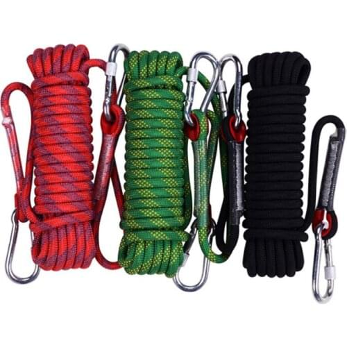 HSY Climbing Rope Outdoor Emergency Rope 10M/20M/30M/50M Wear Resistant 12MM Diameter High Strength Hiking Emergency Rope