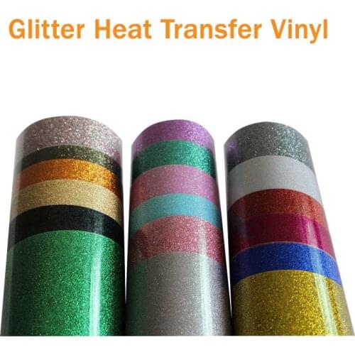 Free shipping DISCOUNT 18 sheets of 30cmx50cm Glitter vinyl for heat transfer heat press cutting plotter