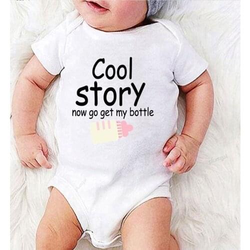 Bodysuit for Newborns Toddler Girl Winter Clothes Jumpsuit Kids Autumn Baby Clothes Cool Story Now Go Get My Bottle Printing