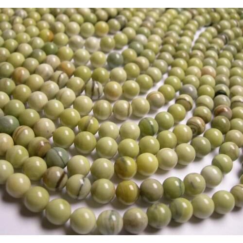 Natural Butter Jad e Beads Lemon Jaspe r Round Beads 6mm 8mm 10mm 12mm Loose Stone Bead for jewelry making,1 of 15"string