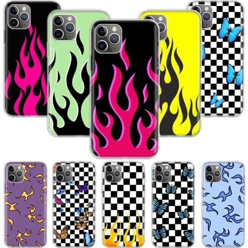 Blue Flame Fire Smartphone Case Carcasa For iPhone 13 Mini 11 12 Pro Max XR X XS Max 7 8 6 6S Plus Soft Cover Coque