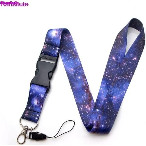 R80 Ransitute Starry Colorful Mobile Phone Strap Neck Lanyard Key ID Card Mobile Phone USB Bracket Lanyard Ribbon