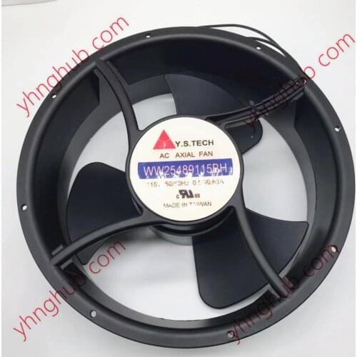 Y.S TECH WW25489115BH AC 115V 0.65A 250x250x89mm 2-wire Server Cooling Fan